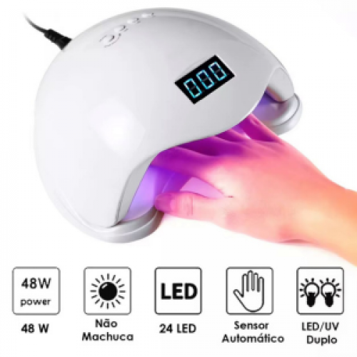 Máquina Secadora de Uñas LED/UV 48W con Sensor Automático