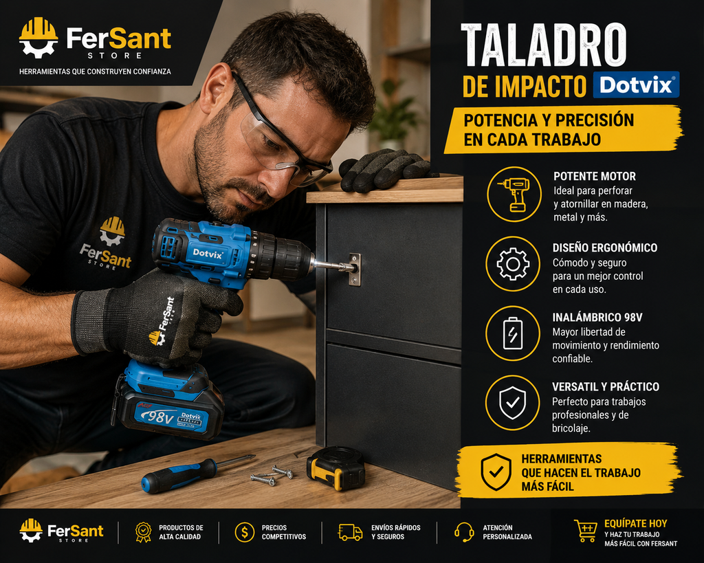 Set de Herramientas Inalámbricas Dotvix 98V – 5 Piezas con Maletín
