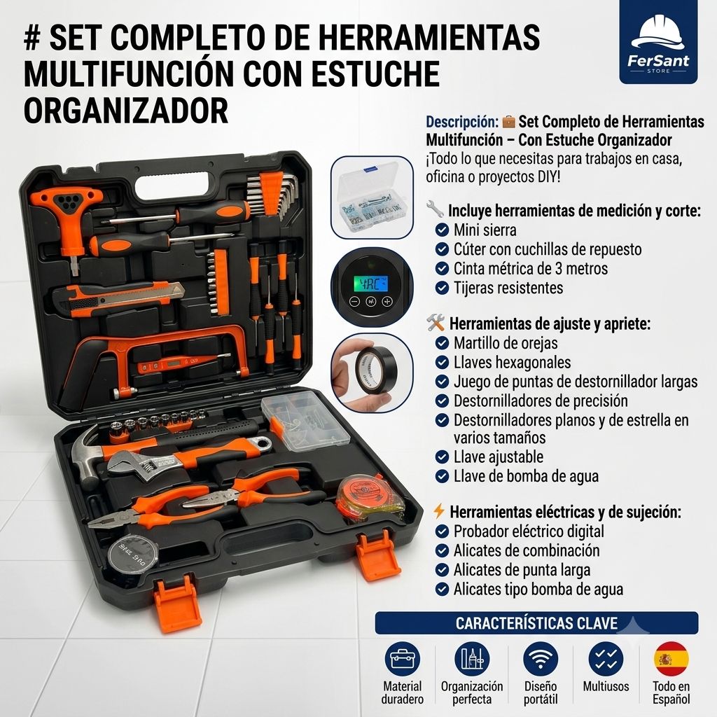 SET DE HERRAMIENTAS 104PZ 88104 (10 UND X CAJA)