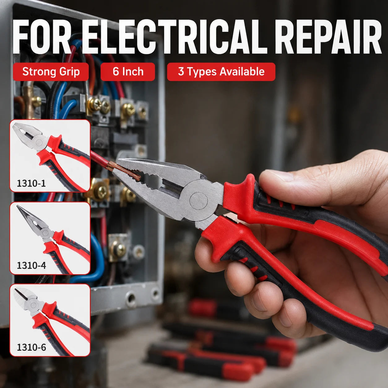 Alicate Multifuncional Profesional de 6" para Electricidad