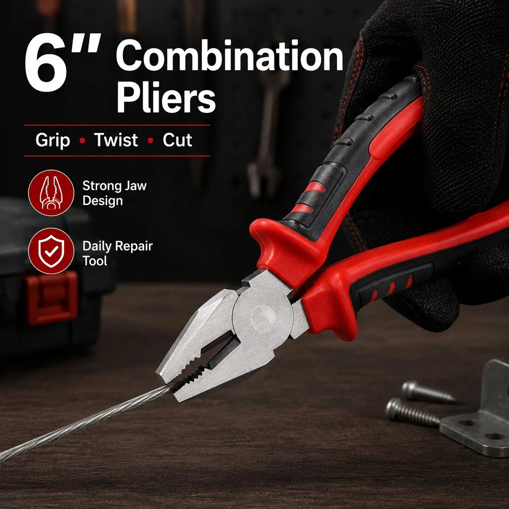 Alicate Multifuncional Profesional de 6" para Electricidad