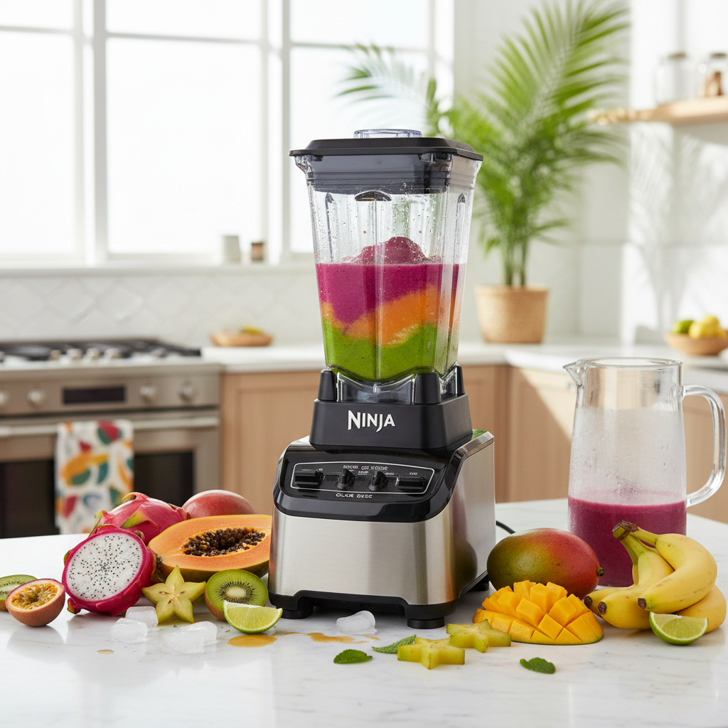 Licuadora Ninja Classic con frutas tropicales